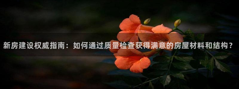 先锋娱乐是不是骗子：新房建设权威指南：如何通过质量检查获得满意的房屋材料和结构？