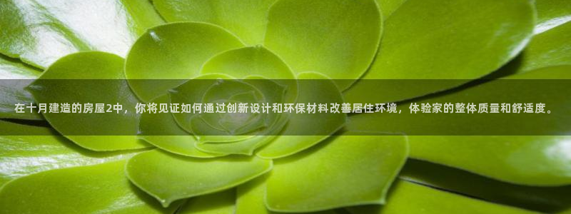先锋娱乐俱乐部：在十月建造的房屋2中，你将见证如何通过创新设计和环保材料改善居住环境，体验家的整体质量和舒适度。