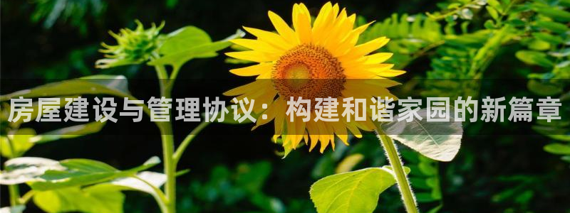 先锋娱乐游戏上分网址：房屋建设与管理协议：构建和谐家园的新篇章